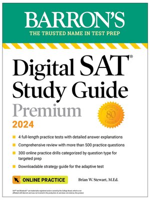 cover image of Digital SAT Study Guide Premium, 2024